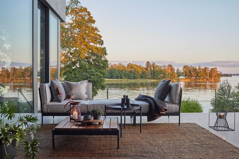 Skargaarden Квадратный садовый пуф из ткани sunbrella® Lidö sun-id-1481771 - Вид №4