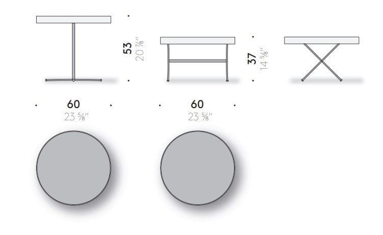 Круглый регулируемый по высоте журнальный столик с подносом In Stock de Padova ARCH-00050329 - Вид №3