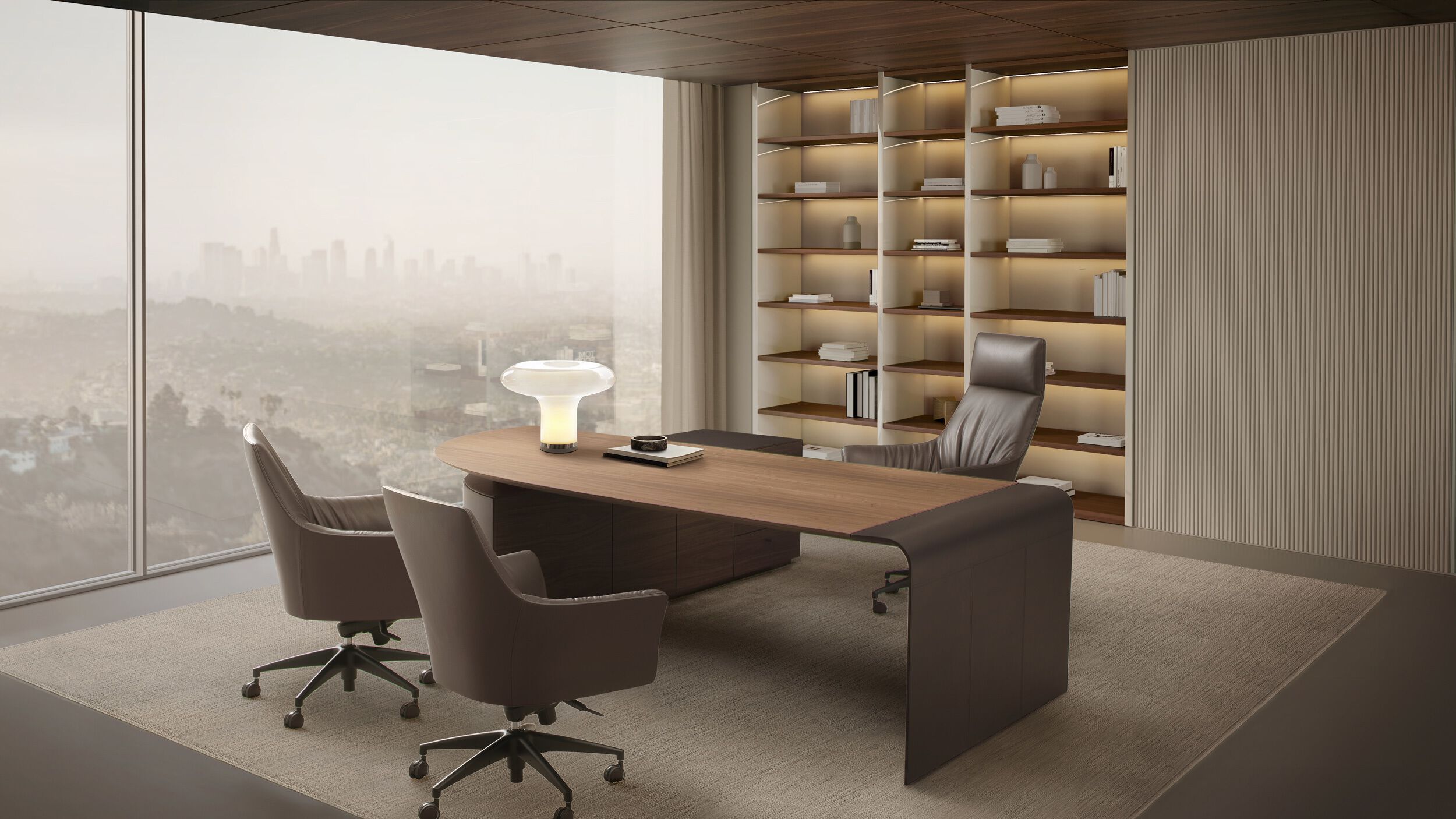 Деревянный модульный дневной офисный книжный шкаф i 4 Mariani MOOD SYSTEM ARCH-00121669 - Вид №2