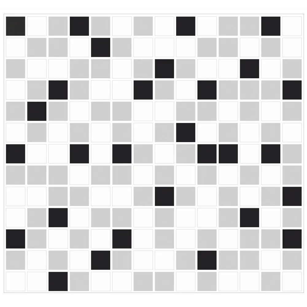 Наклейка декоративная 3D мозаика Клетка 25x25 см FBRUSH STLM-2141017