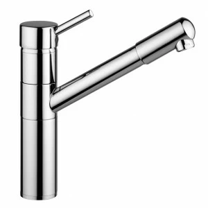 Латунь. 77. Кухонный смеситель выдвижной. Quadrodesign