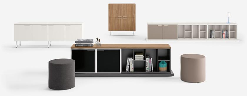 Sinetica Модульная деревянная тумба для офиса с распашными дверцами sun-id-1392807 - Вид №4