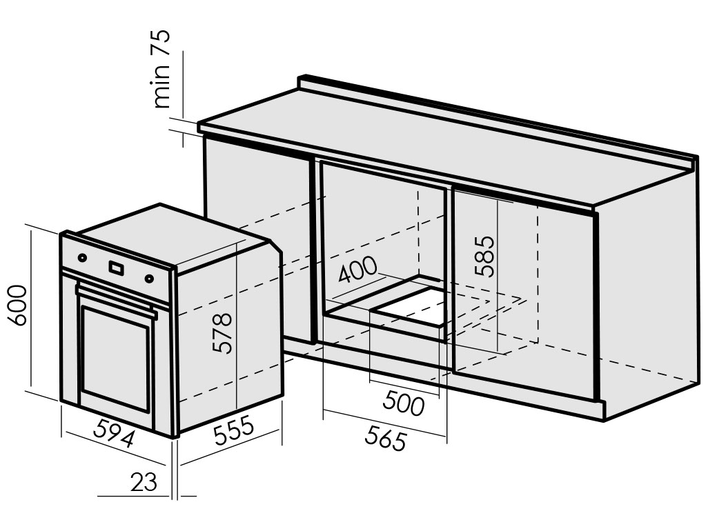 5323041 Газовый духовой шкаф MBS DG-602BL STDN-0002244 - Вид №10