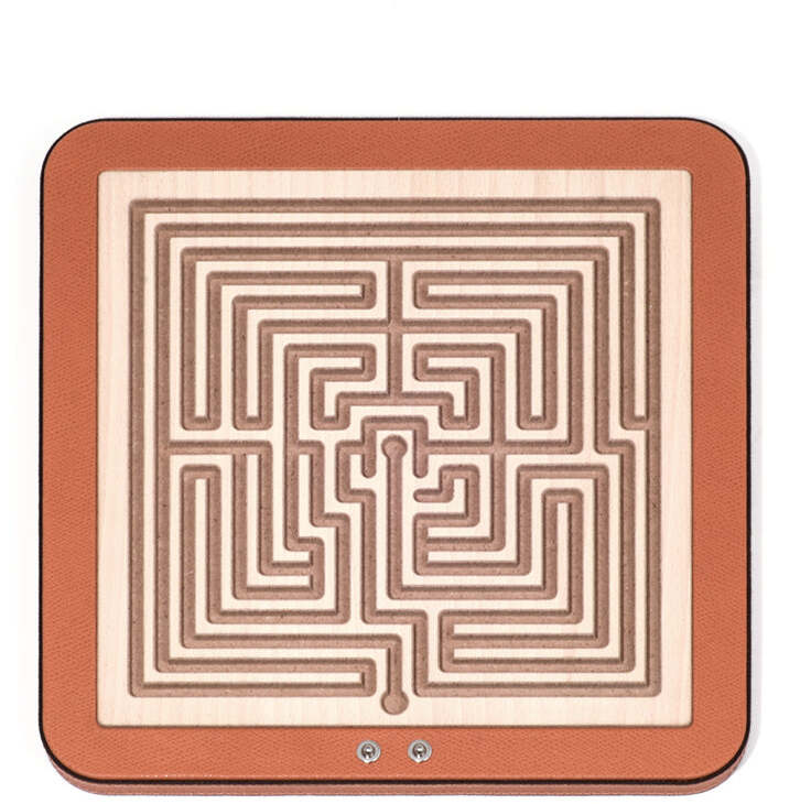 Арианна Квадратный лабиринт - 28X28XH2 см / зернистая кожа_hunter-зеленый