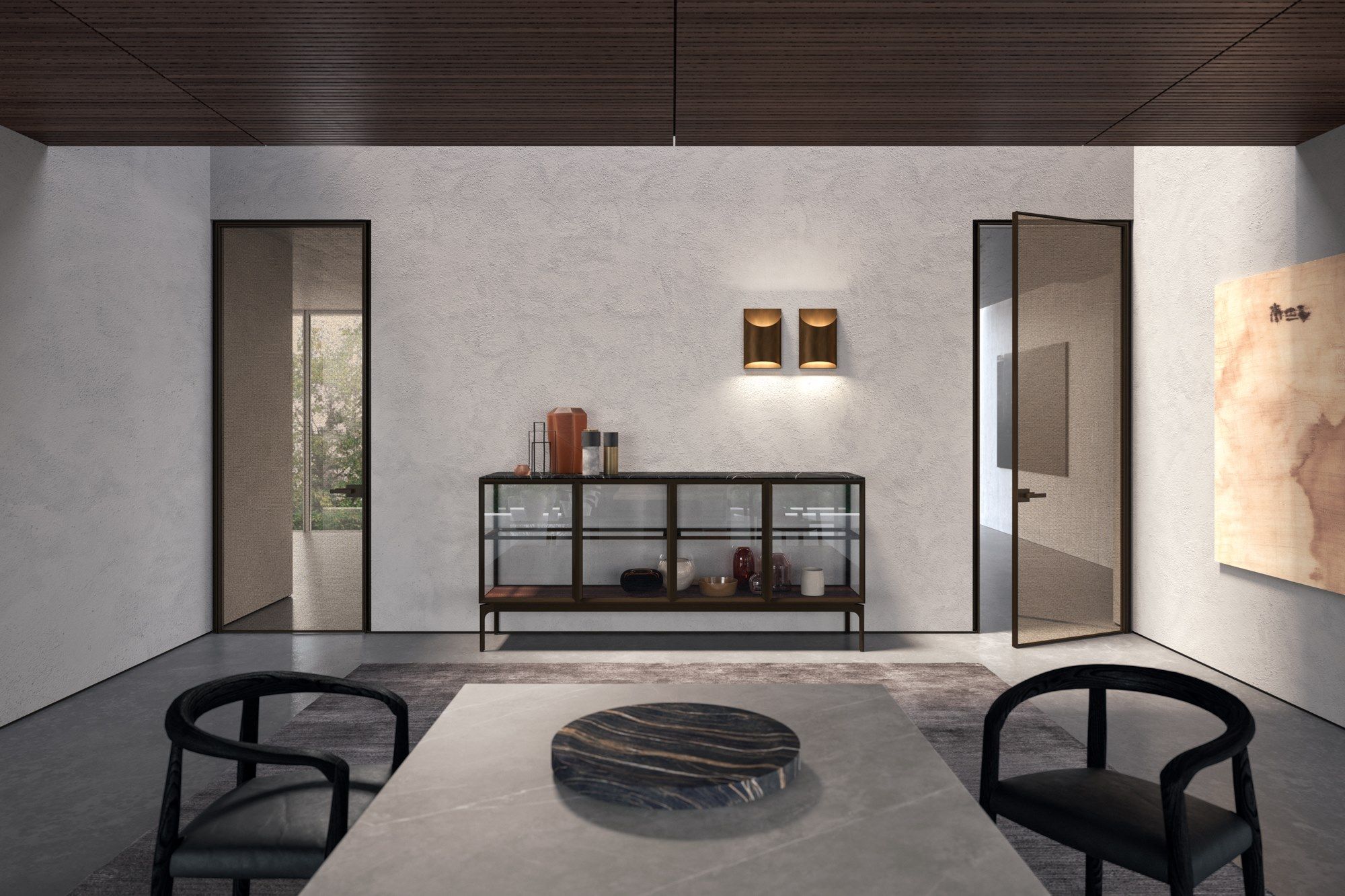 Стеклянная распашная дверь HenryGlass MANHATTAN ARCH-00048182 - Вид №2