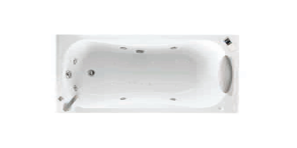 Ванна Hydromassage Novellini CALYPSO с набортным смесителем, системой дезинфекции и боковыми панелями CAL518080PDA2 - Вид №1