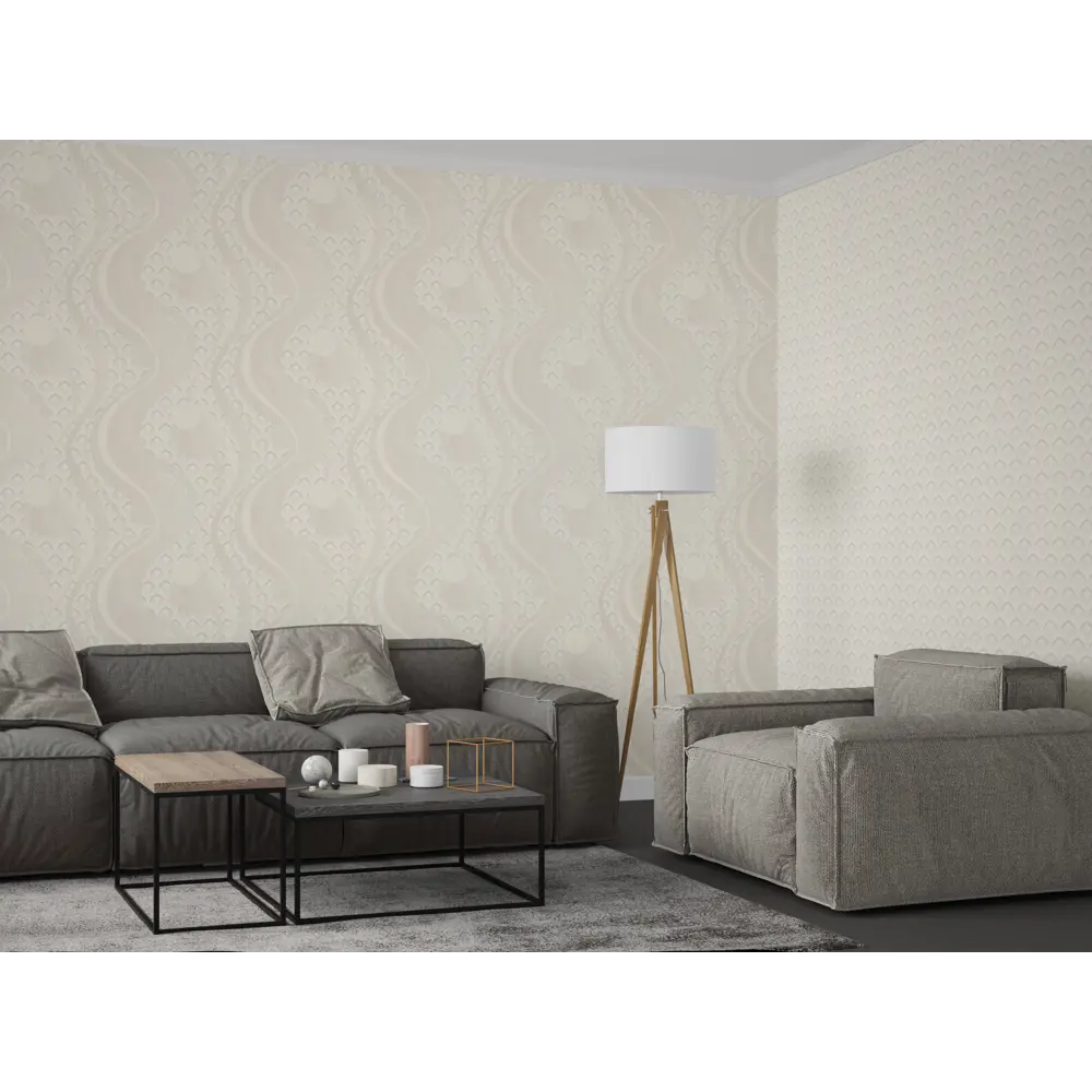 Обои флизелиновые Vog Collection Перья бежевые 1.06 м VV71164-12 STLM-2210890 - Вид №3