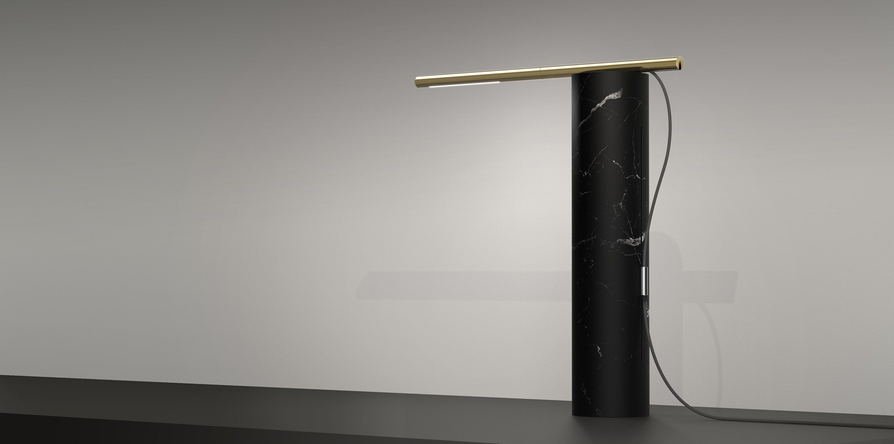 Мраморная светодиодная настольная лампа Pablo Designs T. O ARCH-00114842 - Вид №1