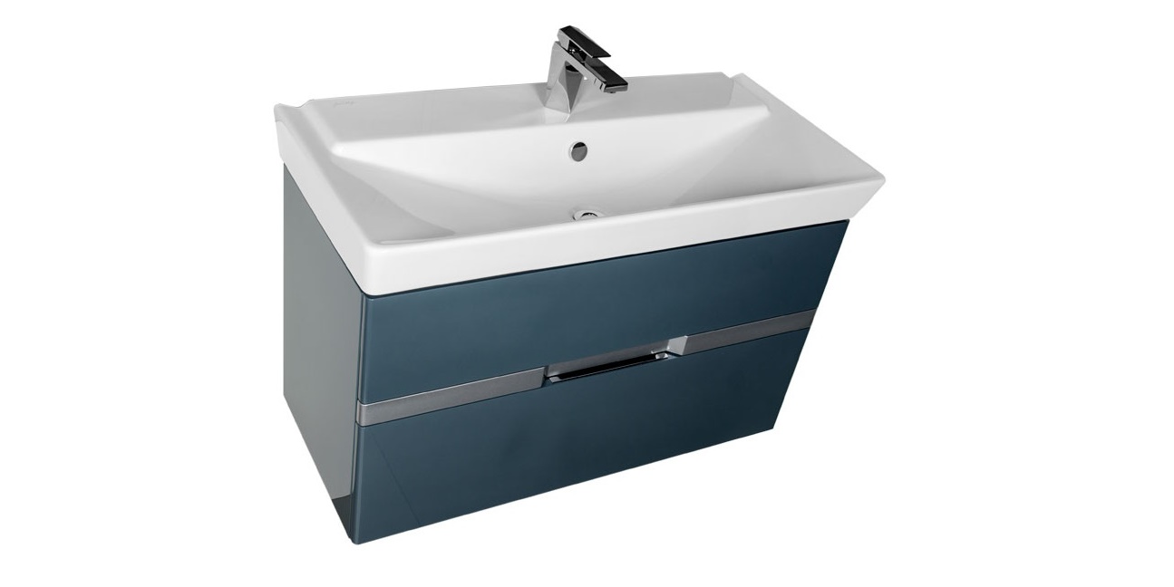 Комплект мебели Aquanet Виго 100 сине-серый 00183666 - Вид №4