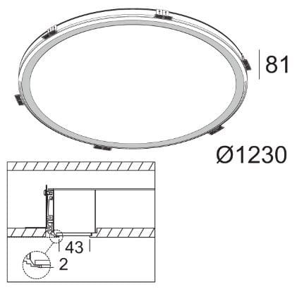 Утопленный светодиодный потолочный светильник из поликарбоната Deltalight Super-Oh ARCH-00048689 - Вид №9