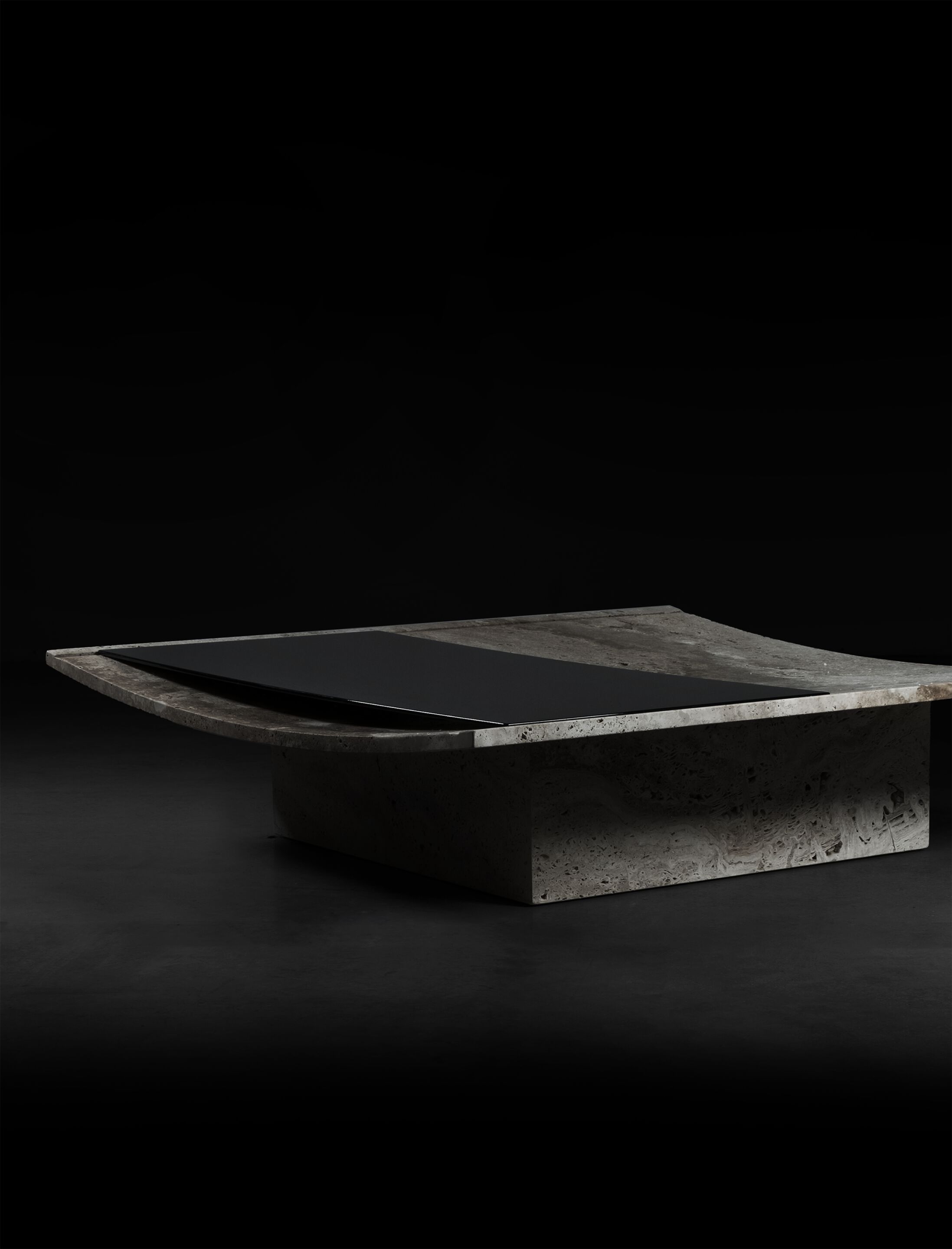 Квадратный журнальный столик из травертина Movimento Gallery Federica Biasi ARCH-00019636 - Вид №2