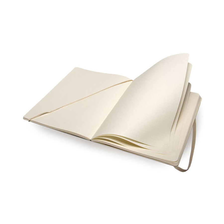 Блокнот Moleskine CLASSIC SOFT 190х250мм 192стр. пунктир мягкая обложка фиксирующая резинка бежевый 394723 - Вид №1
