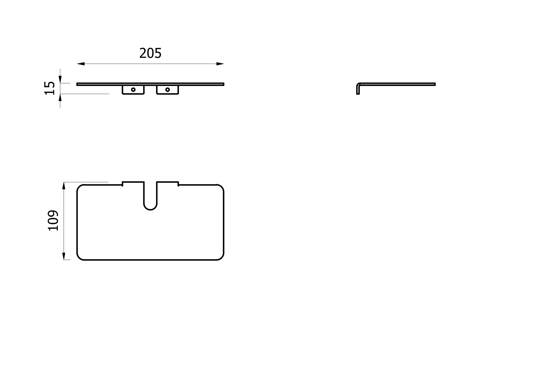 Алюминиевая полка для ванной EVER Life Design опора ARCH-00082831 - Вид №2