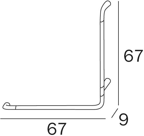 INDA® Поручень с фиксированным углом вертикальный Confort sun-id-1481112 - Вид №6