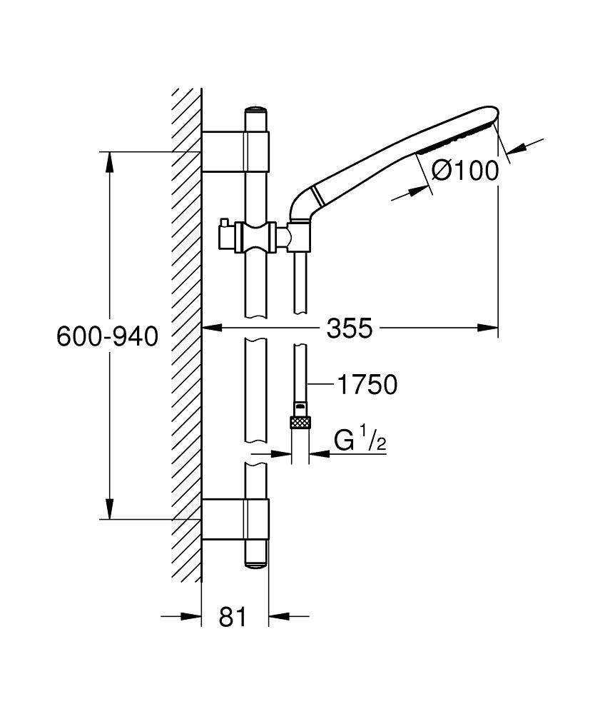 27379000 Душевой гарнитур Grohe Rainshower Icon хром - Вид №1
