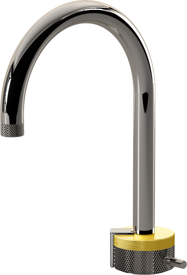 E-11502-R1BB-L2PC-PN Однорычажный прогрессивный смеситель для раковины - излив 16см GRAFF MOD+