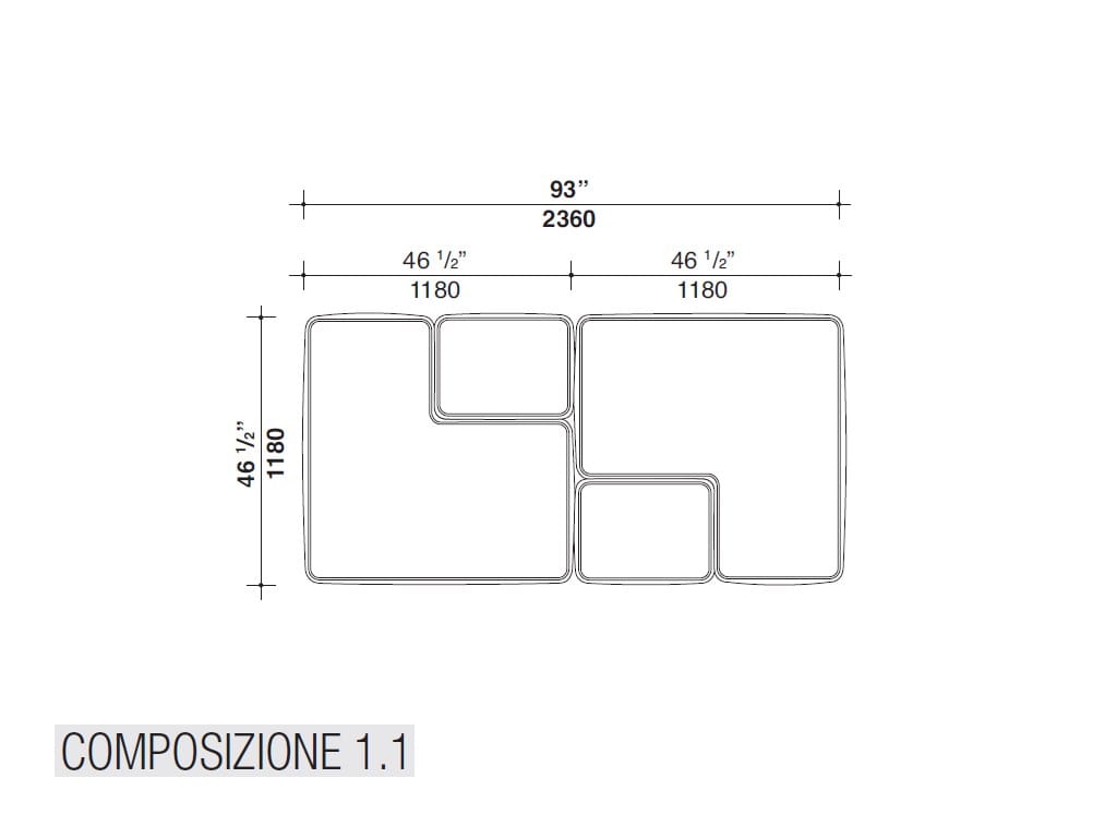 Секционный диван из ткани Lema CLOUD ARCH-00034290 - Вид №19