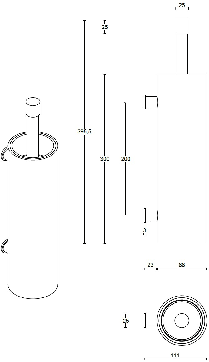 Formani Настенный ершик для унитаза Corian® One Pb303 - Вид №2