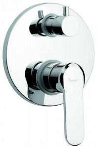 77029CR/N Emmevi Nefer, встраиваемый смеситель для душа на 3 выхода, с дивертером, цвет хром/черный