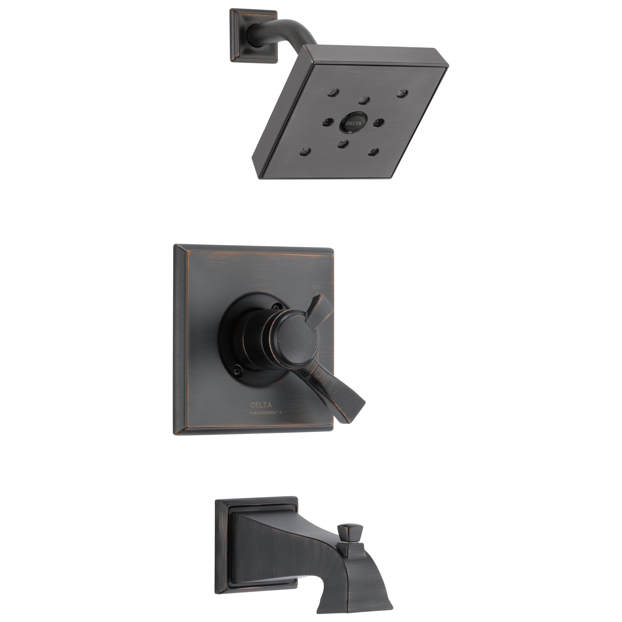 T17451-RBH2O Monitor® 17 Series H2Okinetic® для ванны и душа Delta Faucet Dryden Венецианская бронза 