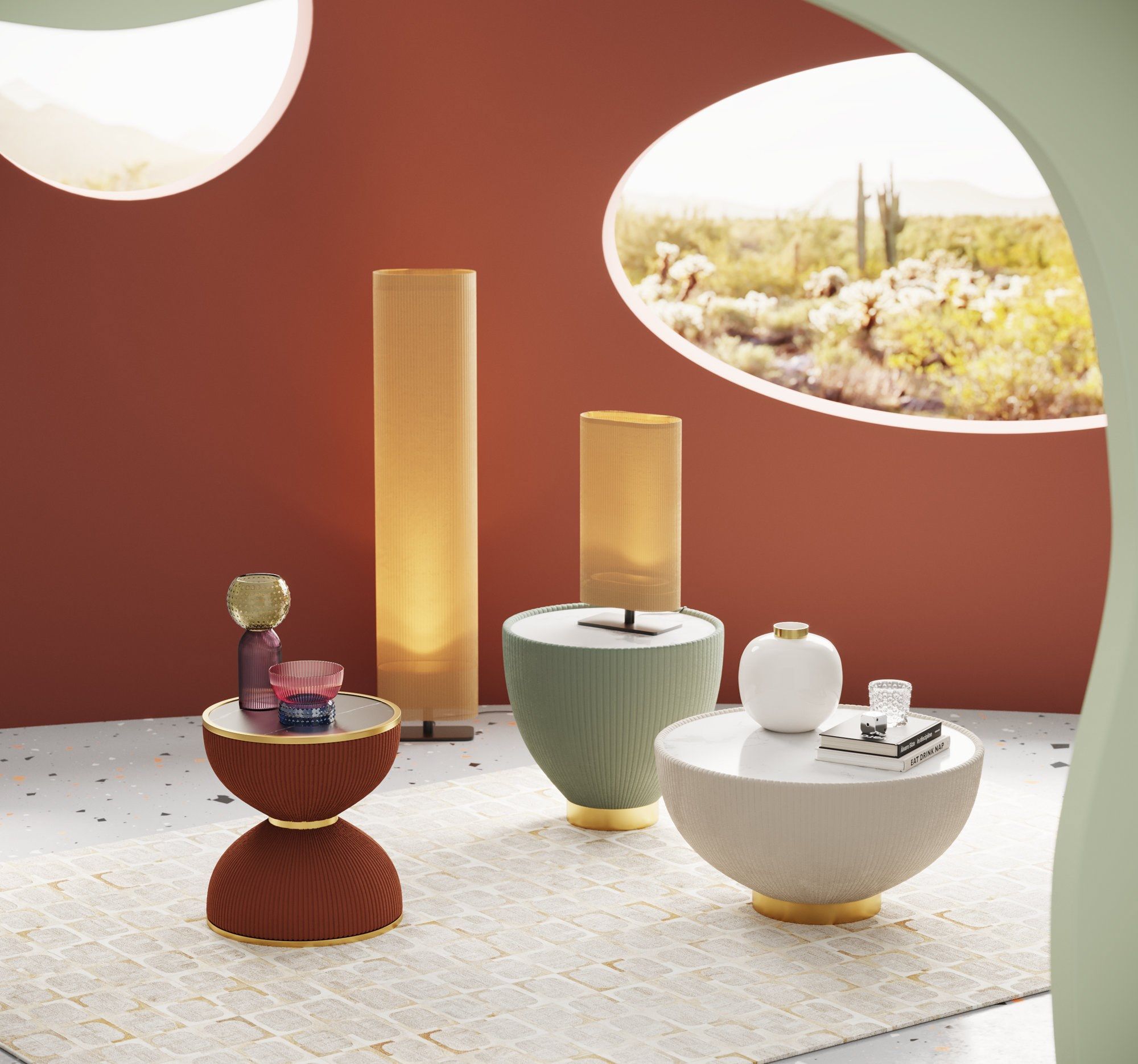 Круглый мраморный журнальный столик KARE Design ENDLESS VEGAS ARCH-00126607 - Вид №2