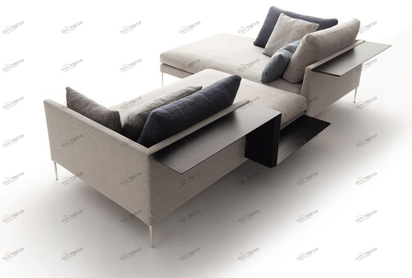 COR Диван из ткани с шезлонгом Pilotis sun-id-1516461