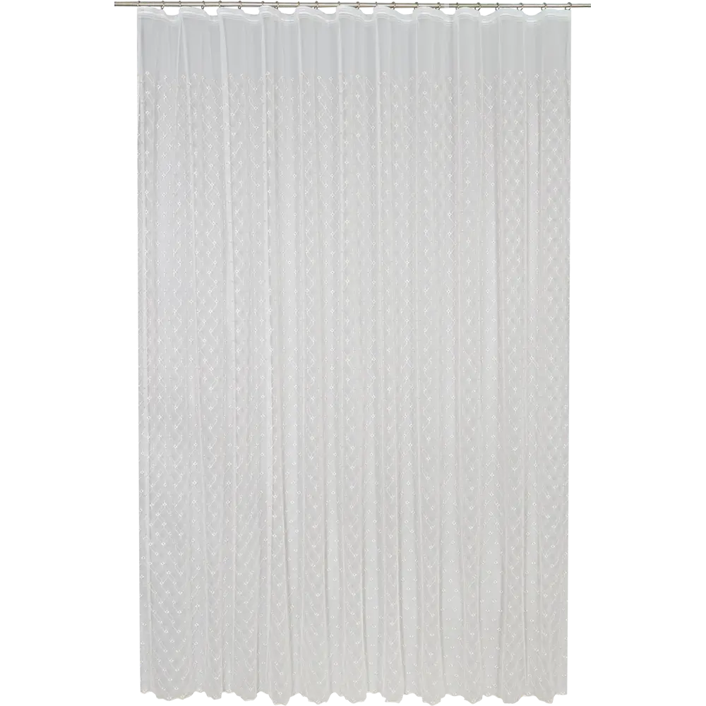 Тюль на ленте «Ромбик» 300x280 см цвет экрю MIAMOZA STLM-2020749 - Вид №1