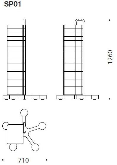B-LINE Тумба из абс на колесиках  Sp01  - Вид №8