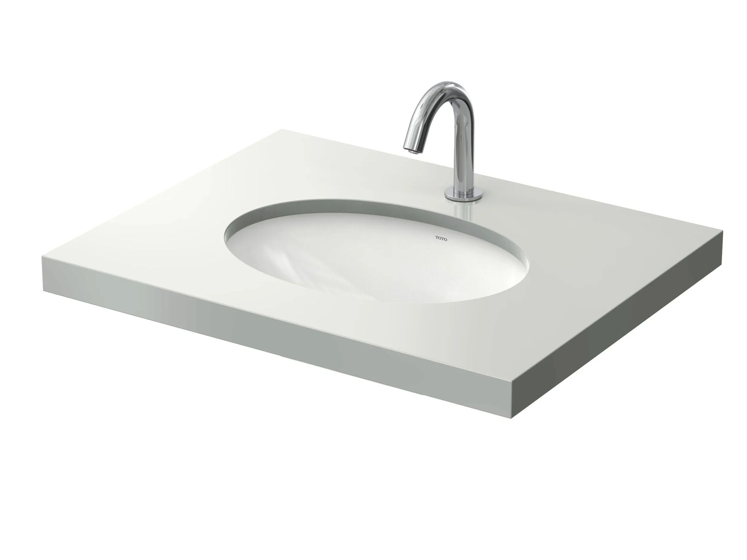 Керамическая овальная подводная раковина TOTO WU LW1505JUYW/F#W / LW1506JUYW/F#W ARCH-00064150 - Вид №2