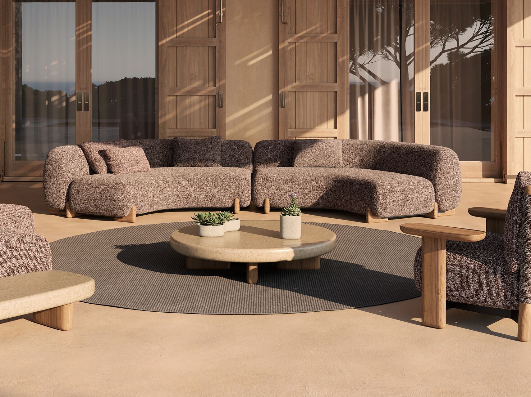 Круглый низкий садовый столик Vondom Milos ARCH-00119598 - Вид №2