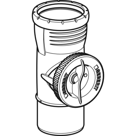393.627.14.1 Ревизия Geberit Silent-Pro 90°, с круглым окном технического обслуживания Geberit  - Вид №1