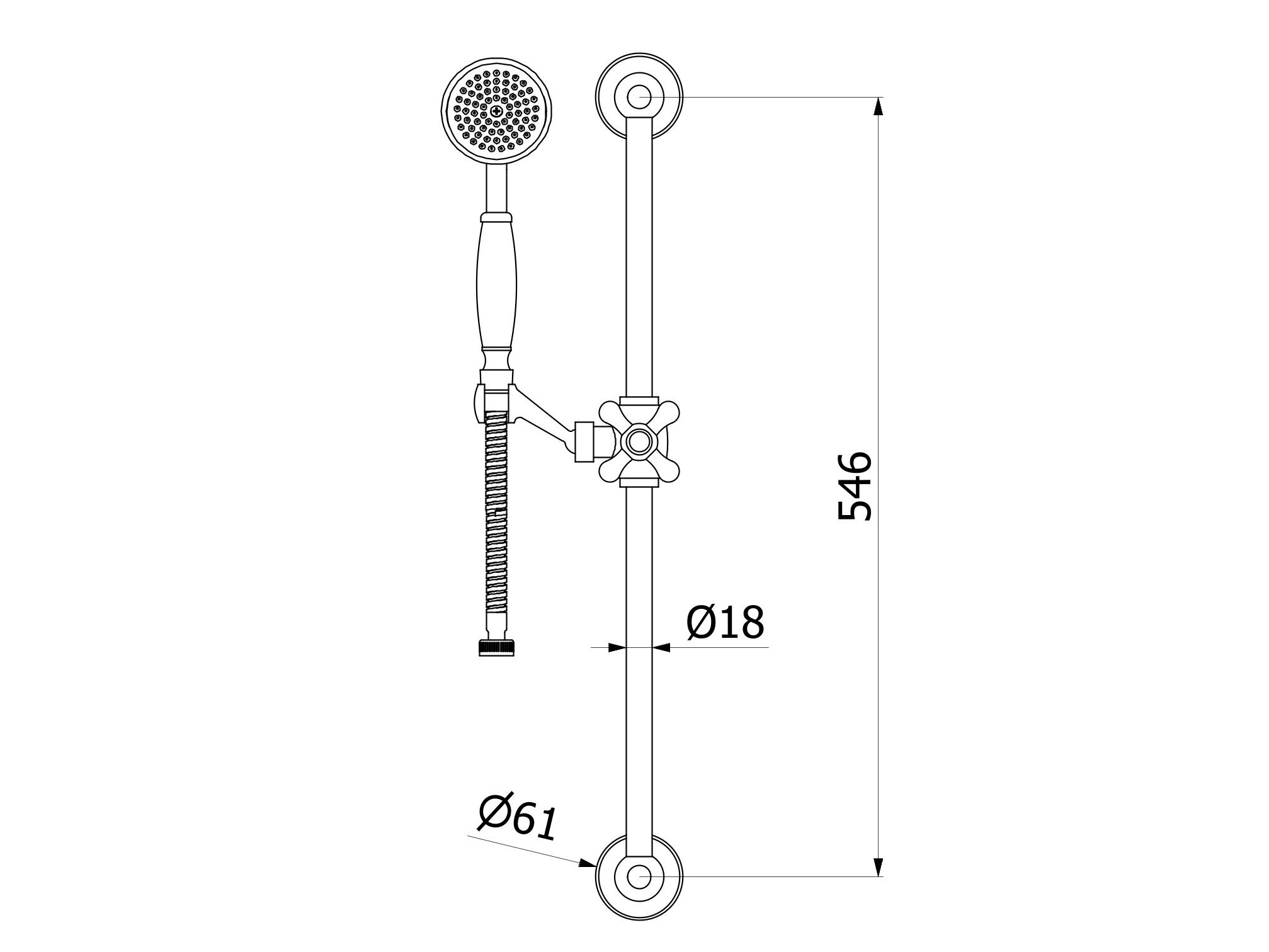 Подъемный стержень с ручным душем IB Shower &amp ARCH-00112343 - Вид №2