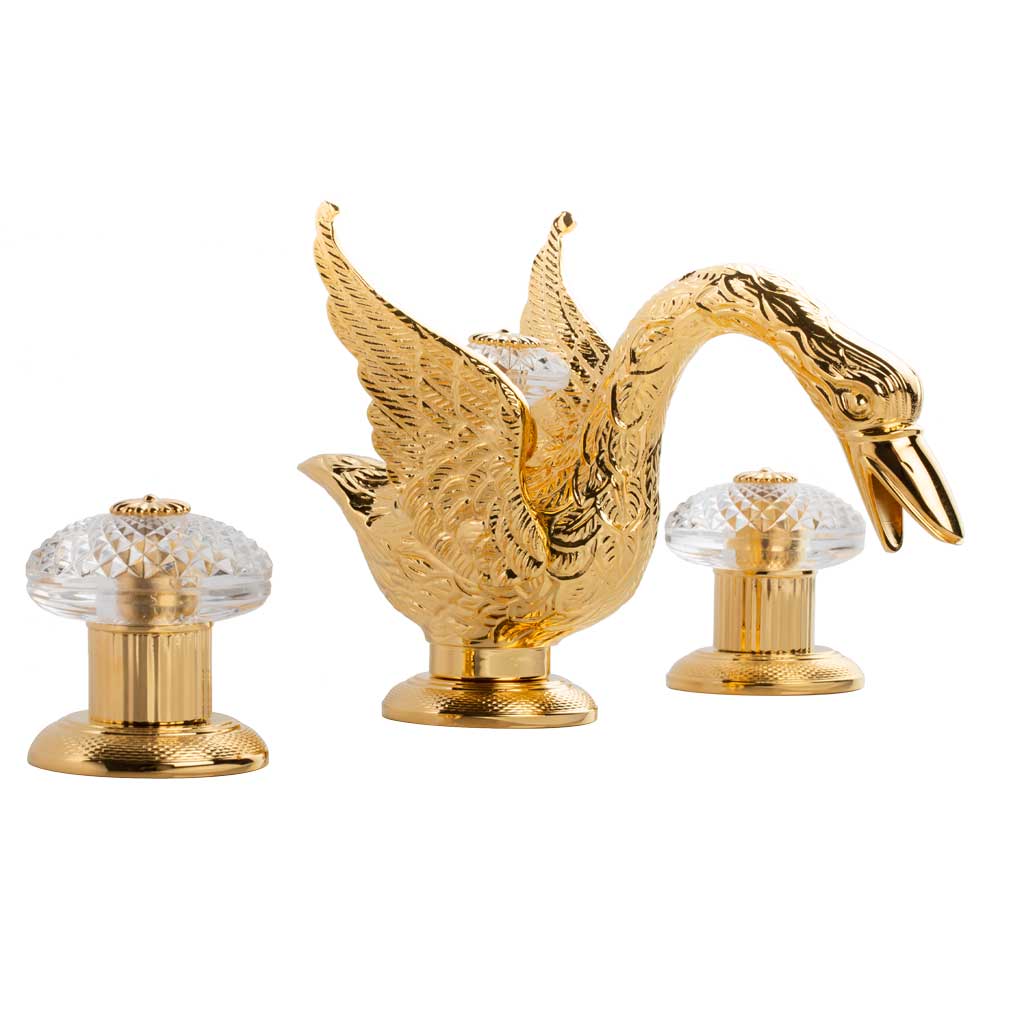 C45-1301 C45-1301 Смеситель для раковины на 3 отверстия КРЫЛО ЛЕБЕДЯ Cristal & Bronze CYGNE AILÉ Cygne Aile - Вид №1