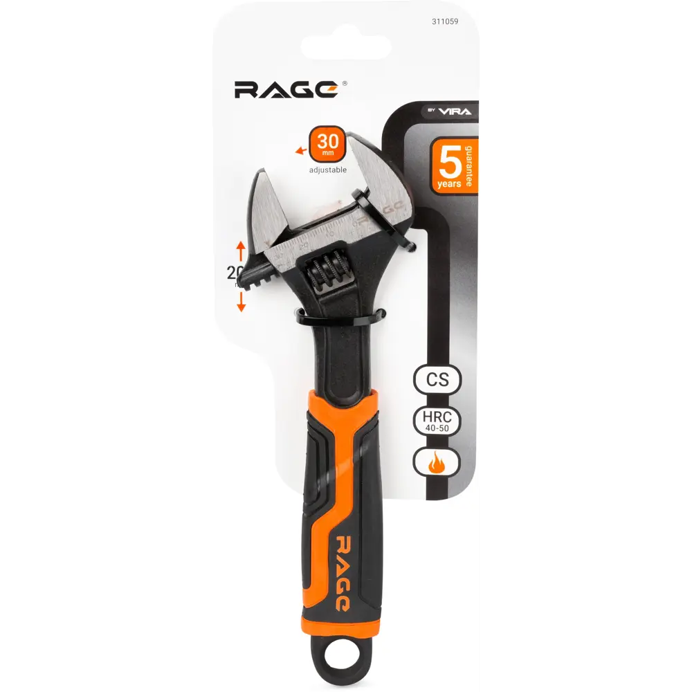 Разводной ключ RAGE 200 мм с усиленными губками 89409495 STLM-1576215 - Вид №3