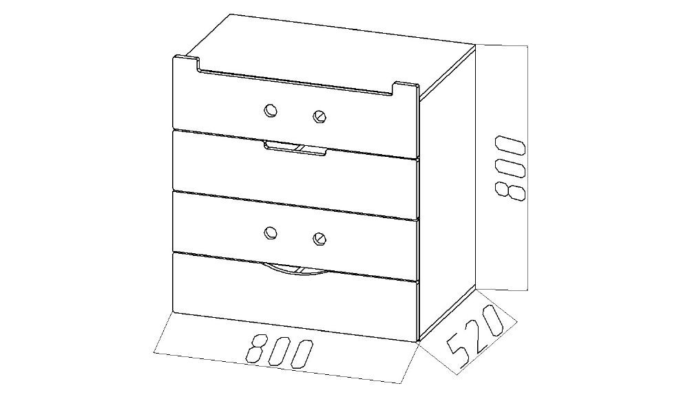 Комод детский с 4 ящиками и декором "Близнецы Валли и Вилли" МАНДАРИН ЧУДИКИ 178772 Зеленый Santreyd  - Вид №4