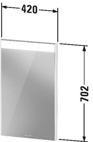 BR702007575 Brioso Зеркало с подсветкой Лен, декор Duravit - Вид №1