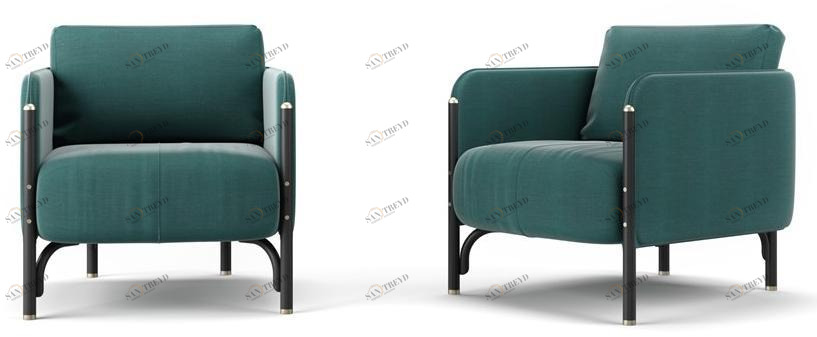 Wiener GTV Design Кресло из ткани с подлокотниками Jannis sun-id-1411552