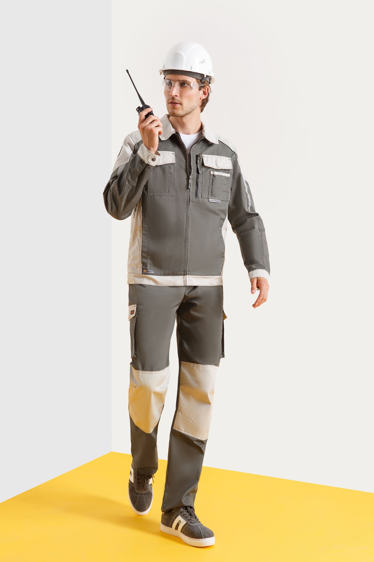 4991516 Костюм  NEW 2 серый хаки с серым песком STATUS  Летняя спецодежда  размер 52-54/170-176  - Вид №6