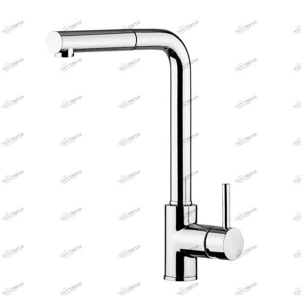 Латунь. 269. Кухонный смеситель выдвижной. Quadrodesign Brass