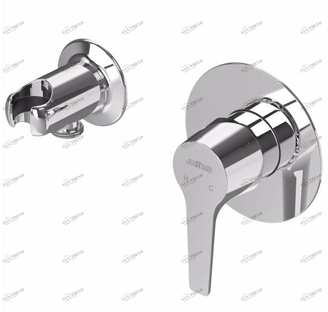 JUSTIME Смеситель для душа, однорычажный, из хромированной латуни Nature 6927-x3-80cp