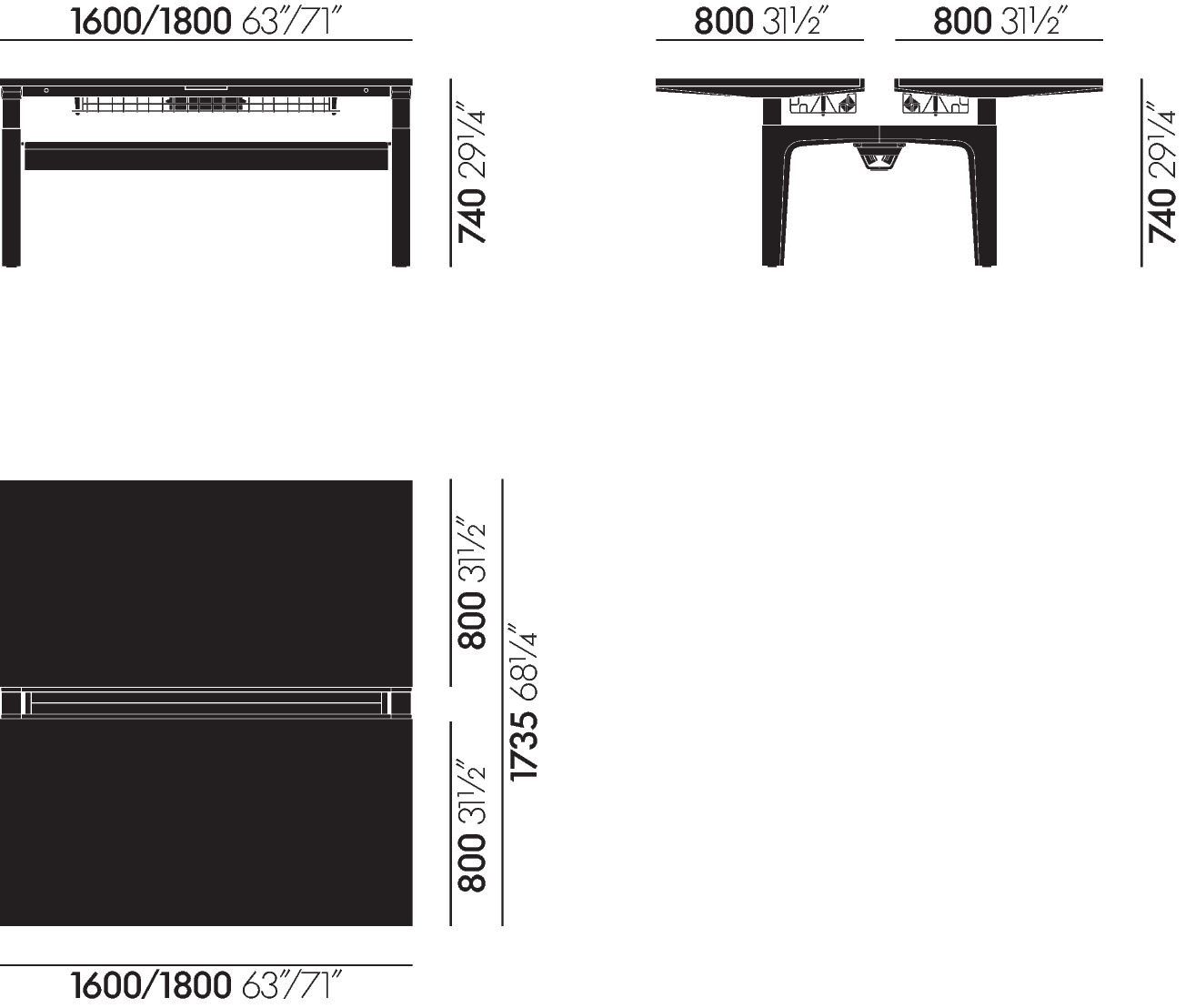 Множественный прямоугольный стол VITRA CDS ARCH-00096468 - Вид №94