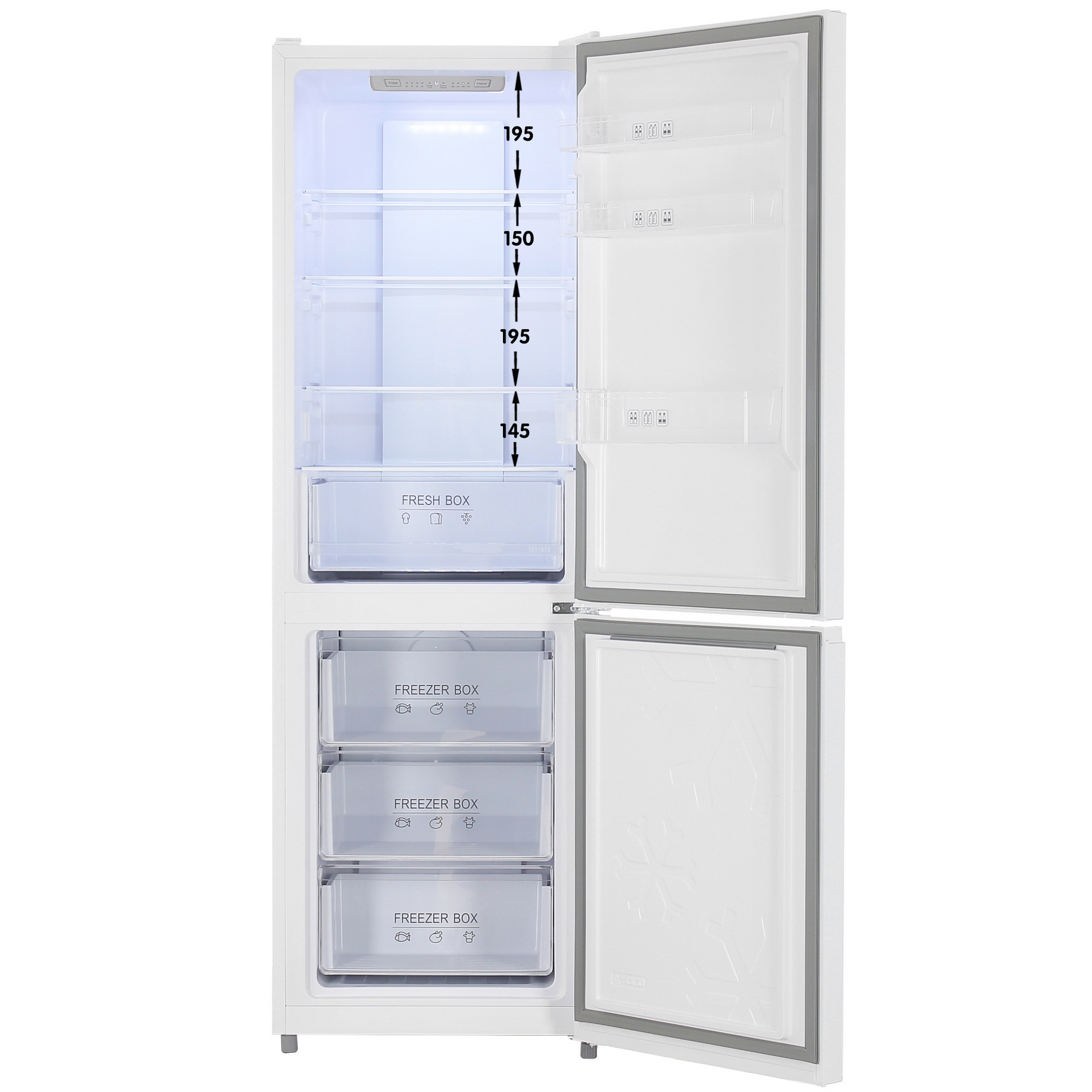 9944653 Холодильник с морозильником   Nordfrost RFC 350 NFW белый STDN-0112319 - Вид №1
