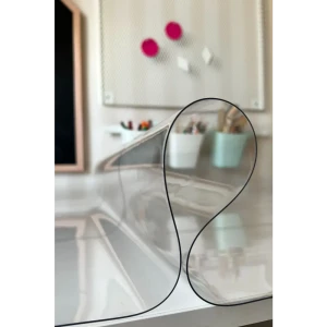 91375840 Скатерть жидкое стекло Aeahome прямоугольная 50x95x0.7 см прозрачная STLM-0826057