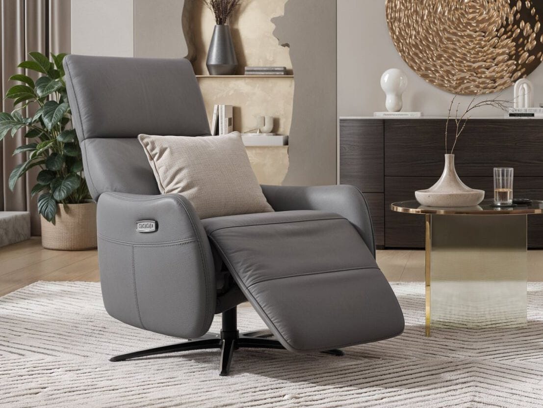 Вращающееся кожаное кресло с электроприводом Sofanella Турин ARCH-00022563 - Вид №2