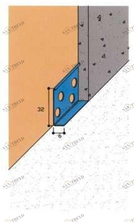EDILFERRO TRAVEST Делимитационный или базовый профиль под штукатурку sun-id-1361761