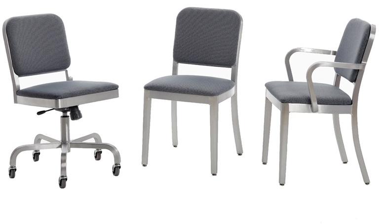 Emeco Мягкий алюминиевый стул с подлокотниками Navy officer sun-id-1390406 - Вид №1