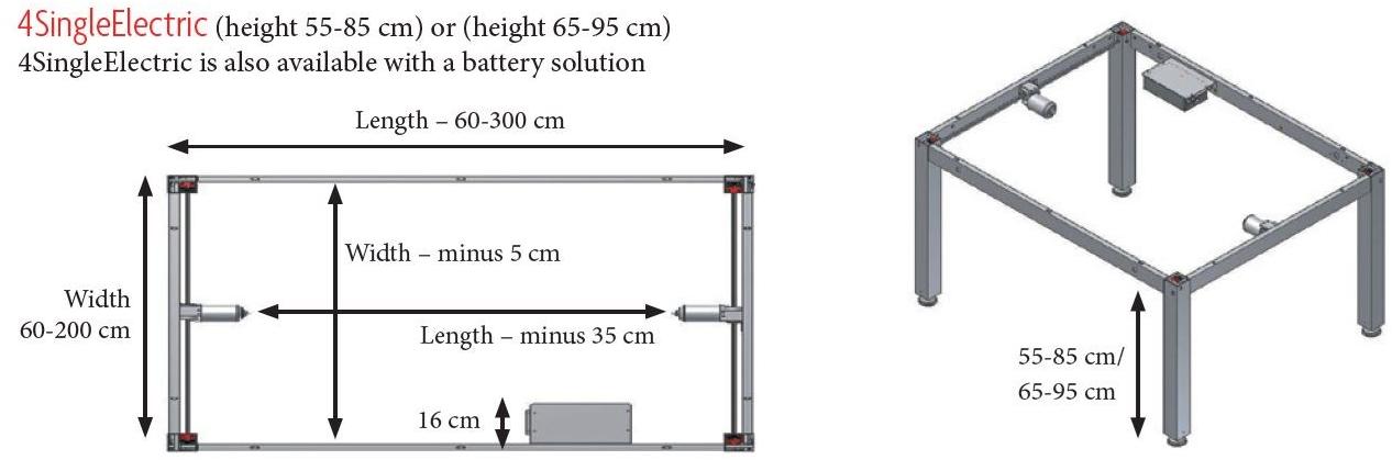 Ropox Прямоугольный стол на колесиках sun-id-1471476 - Вид №3