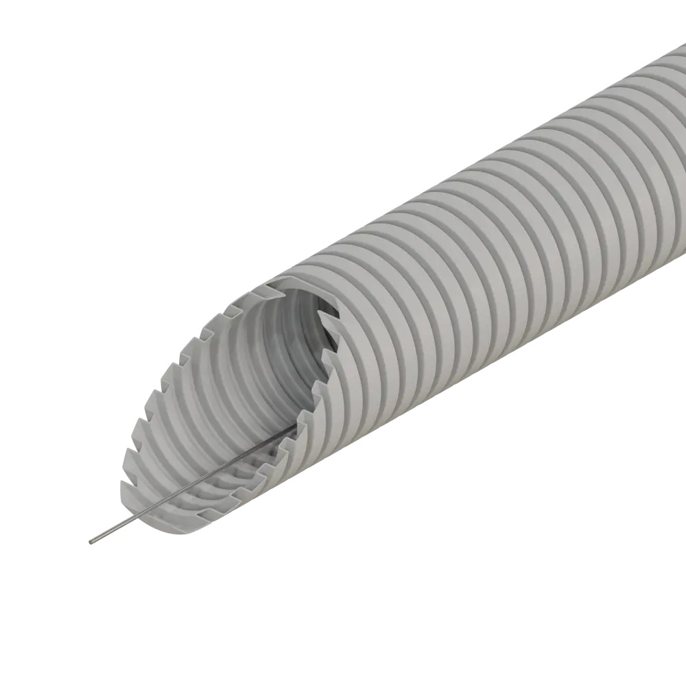 Труба гофрированная Экопласт HFFR D50 мм 15 м цвет серый STLM-2104288
