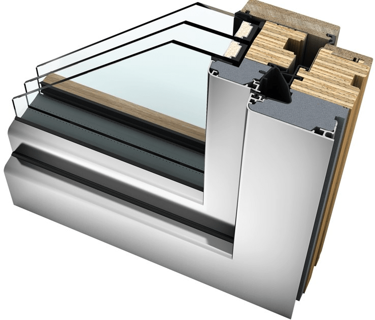 INTERNORM Italia Окно дерево / алюминий с тройным остеклением sun-id-1480886 - Вид №1