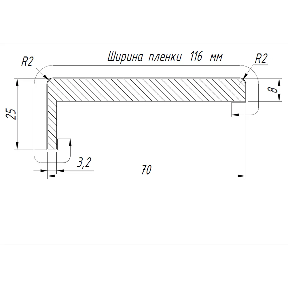 Комплект наличников телескопических 2150x70x8 мм ПВХ цвет дуб европейский серый CASAPORTE STLM-2145918 - Вид №3